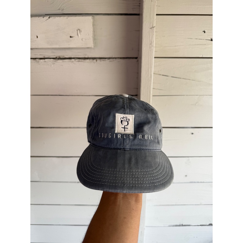 Brunt Brand Cowgirls Rule Navy Blue Dad Hat You Go Girl Embroidered Baseball Cap